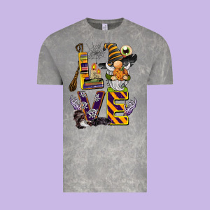 Halloween Love Gnome Vintage Tee Designed By Barkaloodesign