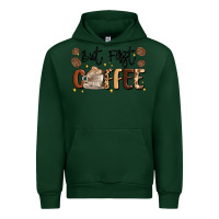 Forest Green but first coffee Urban Hoodie - MaliasSmallBusiness