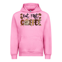 Fuchsia Pink but first coffee Urban Hoodie - MaliasSmallBusiness