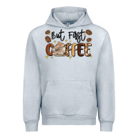 Heather Grey but first coffee Urban Hoodie - MaliasSmallBusiness