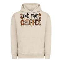 Pigment French Oak but first coffee Urban Hoodie - MaliasSmallBusiness
