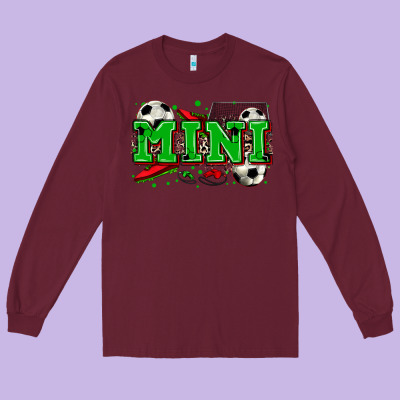 Mini Soccer Long Sleeve Tee Designed By Zillion Design Studio