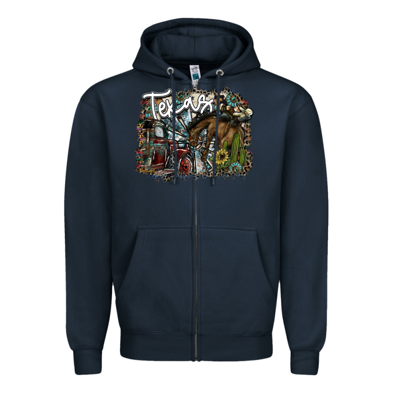 Texas Zipper Hoodie by SublimationCraftShop | Teevron