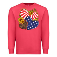 Cardinal america heart and sunflower Premium Sweatshirt - Artiststas