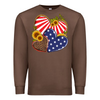 Chestnut america heart and sunflower Premium Sweatshirt - Artiststas