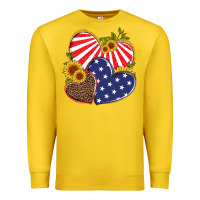 Lemon america heart and sunflower Premium Sweatshirt - Artiststas
