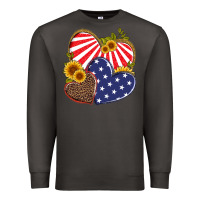 Smoke america heart and sunflower Premium Sweatshirt - Artiststas
