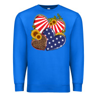 True Royal america heart and sunflower Premium Sweatshirt - Artiststas
