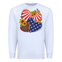 White america heart and sunflower Premium Sweatshirt - Artiststas
