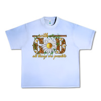 Grape Ice With God all things are possible with daisy Urban Heavy Tee - texasbilliewilder