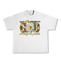 Lunar Rock With God all things are possible with daisy Urban Heavy Tee - texasbilliewilder