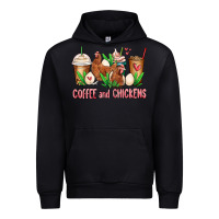 Black chicken   coffee cups Urban Hoodie - MaliasSmallBusiness