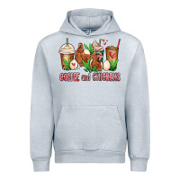 Heather Grey chicken   coffee cups Urban Hoodie - MaliasSmallBusiness