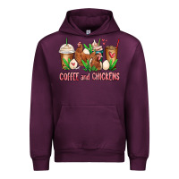 Mauve Wine chicken   coffee cups Urban Hoodie - MaliasSmallBusiness