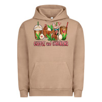 Pigment Burro chicken   coffee cups Urban Hoodie - MaliasSmallBusiness