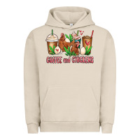 Pigment French Oak chicken   coffee cups Urban Hoodie - MaliasSmallBusiness