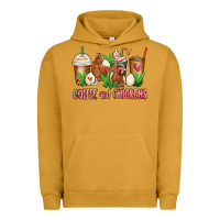 Pigment Peanut Butter chicken   coffee cups Urban Hoodie - MaliasSmallBusiness