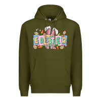 Army Green easter  rabbit Premium Hoodie - MaliasSmallBusiness