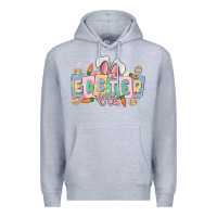 Heather Grey easter  rabbit Premium Hoodie - MaliasSmallBusiness