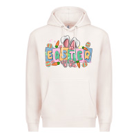 Pale Pink easter  rabbit Premium Hoodie - MaliasSmallBusiness