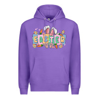 Purple easter  rabbit Premium Hoodie - MaliasSmallBusiness