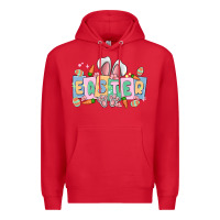 Red easter  rabbit Premium Hoodie - MaliasSmallBusiness