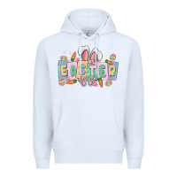 White easter  rabbit Premium Hoodie - MaliasSmallBusiness
