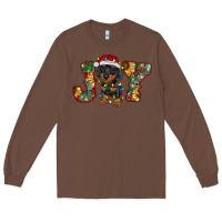 Chestnut dachshund puppy christmas joy Long Sleeve Tee - RanaPortraitStore