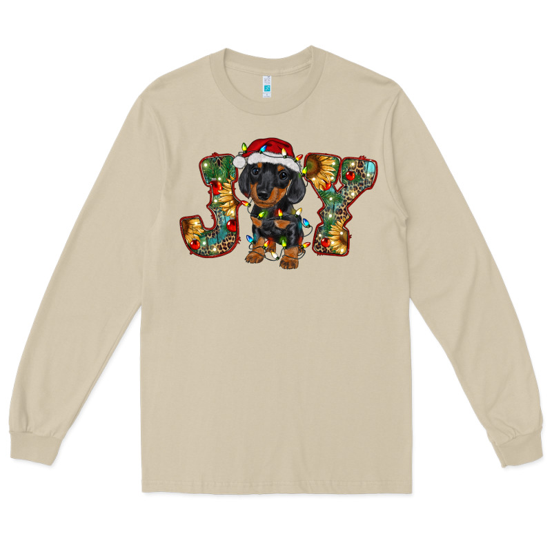 Dachshund Puppy Christmas Joy Long Sleeve Tee by RanaPortraitStore | Teevron
