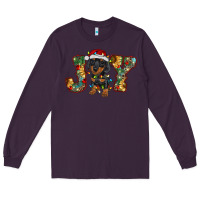 Plum dachshund puppy christmas joy Long Sleeve Tee - RanaPortraitStore