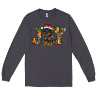 Smoke dachshund puppy christmas joy Long Sleeve Tee - RanaPortraitStore