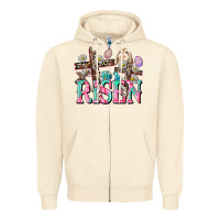 Sandshell He is risen Easter Day Zipper Hoodie - CowGirlArtShop