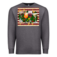 Charcoal Heather Christmas cocktail Premium Sweatshirt - AdoDesignShop