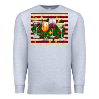Heather Grey Christmas cocktail Premium Sweatshirt - AdoDesignShop