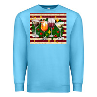 Ocean Blue Christmas cocktail Premium Sweatshirt - AdoDesignShop