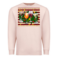 Pale Pink Christmas cocktail Premium Sweatshirt - AdoDesignShop