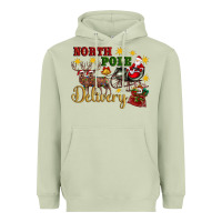 Matcha North Pole Delivery Santa Sleigh Heavyweight Hoodie - Artiststas