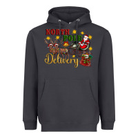 Smoke North Pole Delivery Santa Sleigh Heavyweight Hoodie - Artiststas