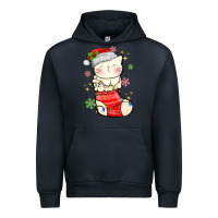 Navy christmas cat in Urban Hoodie - MaliasSmallBusiness