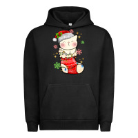 Pigment Black christmas cat in Urban Hoodie - MaliasSmallBusiness
