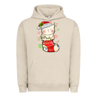Pigment French Oak christmas cat in Urban Hoodie - MaliasSmallBusiness