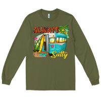 Army Green always salty with caravan Long Sleeve Tee - texasbilliewilder