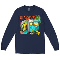 Navy always salty with caravan Long Sleeve Tee - texasbilliewilder