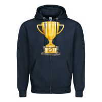 Navy throphy cup Zipper Hoodie - FaDigitalArtStudio