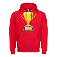 Red throphy cup Zipper Hoodie - FaDigitalArtStudio