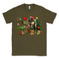 Army Green Fa La La Trex Christmas Classic Tee - FaDigitalArtStudio