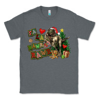 Charcoal Heather Fa La La Trex Christmas Classic Tee - FaDigitalArtStudio