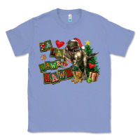 Colony Blue Fa La La Trex Christmas Classic Tee - FaDigitalArtStudio