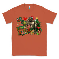Copper Fa La La Trex Christmas Classic Tee - FaDigitalArtStudio