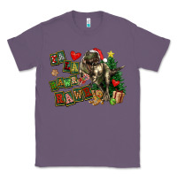 Lavender Fa La La Trex Christmas Classic Tee - FaDigitalArtStudio
